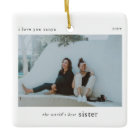 Personalized World's Best Sister Photo Keepsake