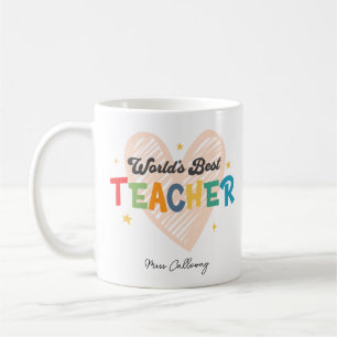 Personalized World's Best Teacher Coffee Mug