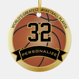 Personalized - World's Greatest Basketball Player  Ceramic Ornament