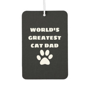 Personalized World's Greatest Cat Dad Custom Text Air Freshener