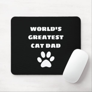 Personalized World's Greatest Cat Dad Custom Text Mouse Pad