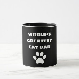 Personalized World's Greatest Cat Dad Custom Text Mug