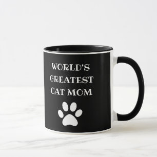 Personalized World's Greatest Cat Mom Custom Text Mug