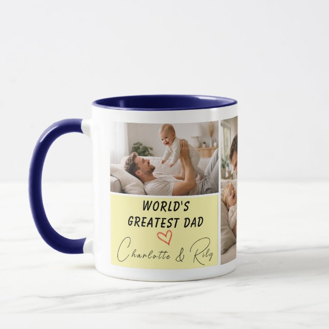 Personalized World's Greatest Dad Photo | Father’s Mug (Left)