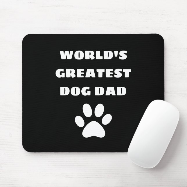 Personalized World's Greatest Dog Dad Custom Text Mouse Pad (With Mouse)