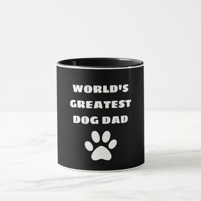Personalized World's Greatest Dog Dad Custom Text Mug (Center)