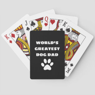 Personalized World's Greatest Dog Dad Custom Text Playing Cards