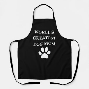 Personalized World's Greatest Dog Mom Custom Text Apron