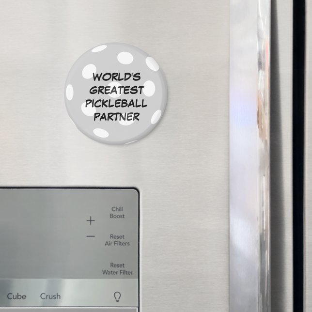 Personalized World's Greatest Pickleball Partner Magnet (In Situ (Fridge))