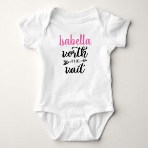 Personalized Worth The Wait Baby Bodysuit