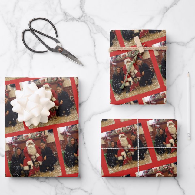 Personalized Wrapping Paper Flat Sheet Set of 3 (Front)