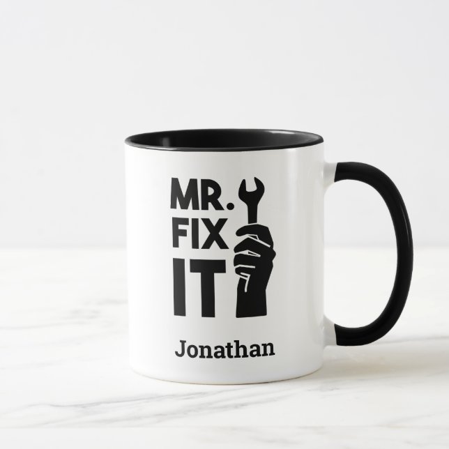 Personalized Wrench Mr Fix It  Mug (Right)