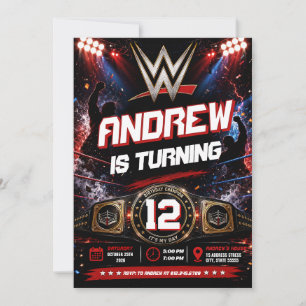 Personalized Wrestling Birthday for Kids Invitation