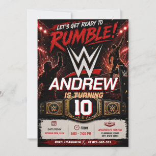 Personalized Wrestling Birthday party Invitation