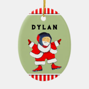 Personalized Wrestling Christmas Collectable Ceramic Ornament