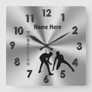 Personalized Wrestling Clocks with His NAME