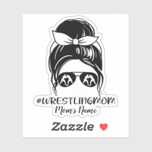 Personalized Wrestling Mom Sticker
