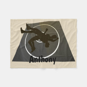 Personalized Wrestling On The Mat Fleece Blanket