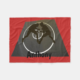 Personalized Wrestling On The Mat Fleece Blanket