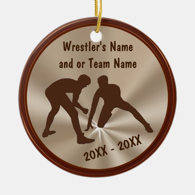 Personalized Wrestling Ornaments and Team Gifts (Front)