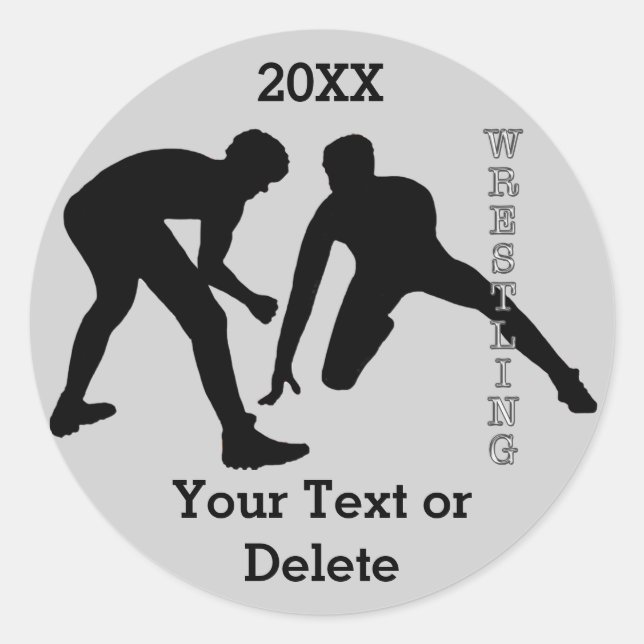 Personalized Wrestling Stickers for Boys (Front)