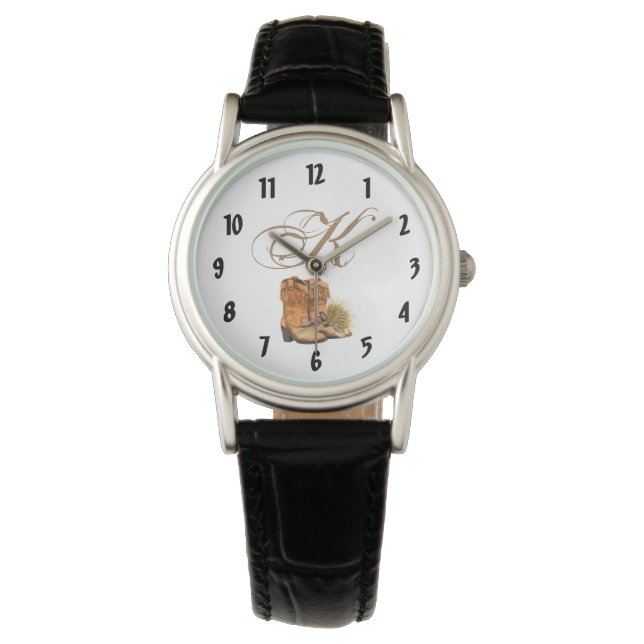 Personalized Wrist Watch Summer Country Wedding Ru (Front)