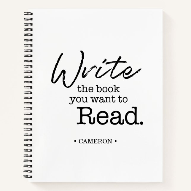 Personalized Write the Book you want to read QUOTE (Front)