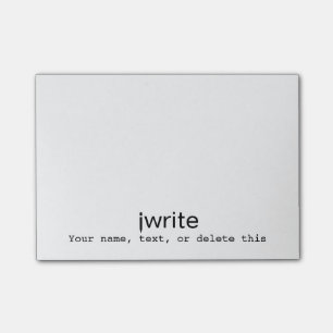Personalized Writer Gift Memo iwrite Add Colour Post-it Notes