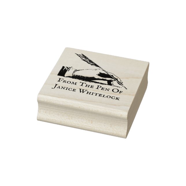 Personalized Writer's Wooden Stamp (Stamp)