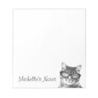 Personalized writing notepads for cat lover