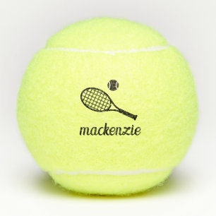 Personalized Writing Script Name Tennis Balls