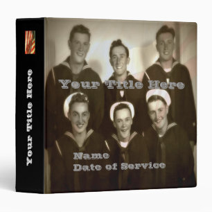 Personalized WWII Navy Veteran Photo Album Binder