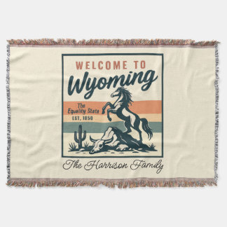 Personalized Wyoming Throw Blanket
