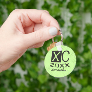 Personalized XC Cross Country Running Keychain