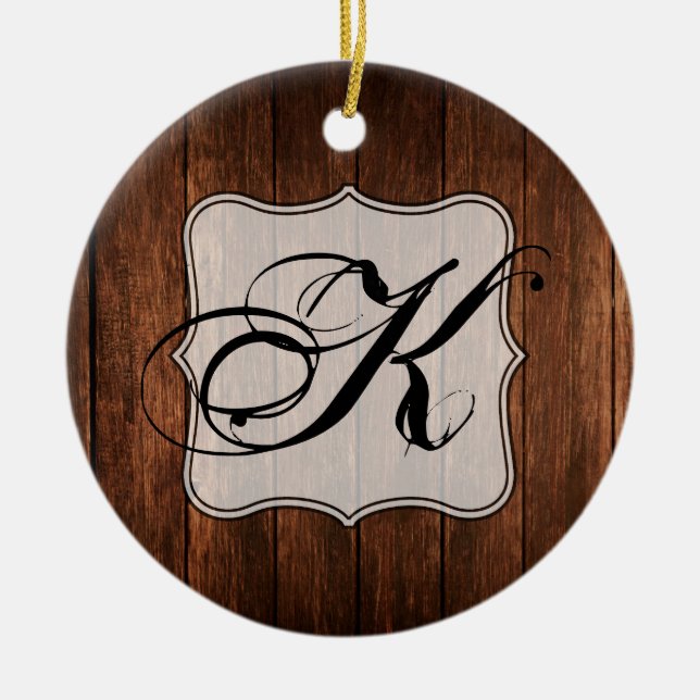 Personalized XMAS Ornament Barn Wood Country Rusti (Front)