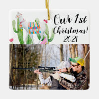 Personalized XMAS Ornament Boho Llama Bohemian Cac