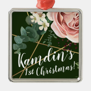 Personalized XMAS Ornament Geometric Garden Hunter