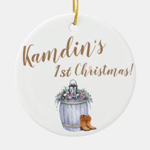 Personalized XMAS Ornament Summer Country Wedding