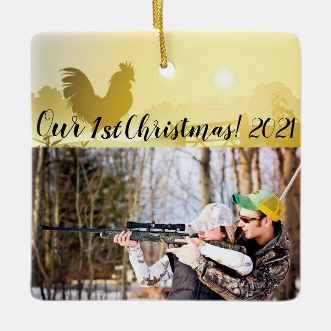 Personalized XMAS Ornament Sunny Morning Farm Coun (Front)