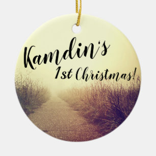 Personalized XMAS Ornament Sunrise Pathway Walkway