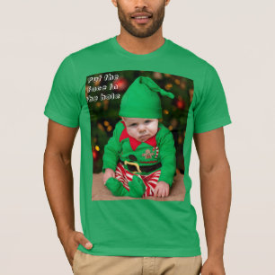 Personalized Xmas photo face cut out T-Shirt