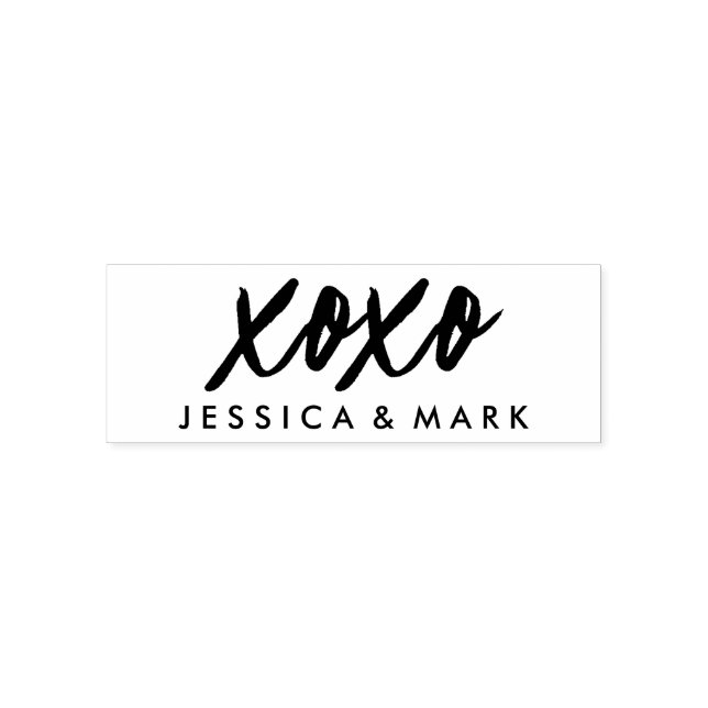 Personalized xoxo in Modern Black Typography Self-inking Stamp (Design)