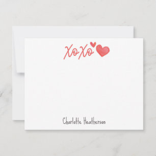 Personalized xoxo Note Card