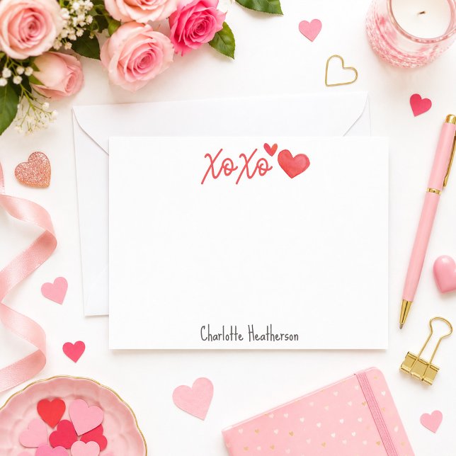 Personalized xoxo Note Card (Creator Uploaded)