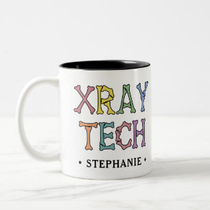 Personalized Xray Tech X-ray Technologist Two-Tone Coffee Mug