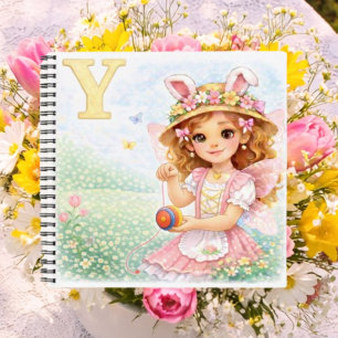 Personalized Y Yo-Yo Gift for Girls Notebook