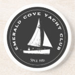 Personalized yacht club. Custom sail sailing boat Coaster<br><div class="desc">Personalized yacht club logo.  Sailing. Yachting.  Boating.</div>