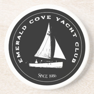 Personalized yacht club. Custom sail sailing boat Coaster