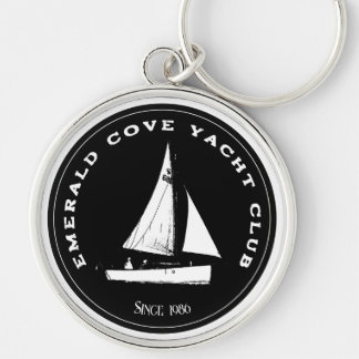 Personalized yacht club. Custom sail sailing boat Keychain