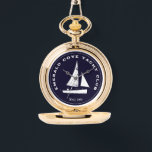 Personalized yacht club. Custom sail sailing boat Watch<br><div class="desc">Personalized yacht club logo.  Sailing. Yachting.  Boating.</div>